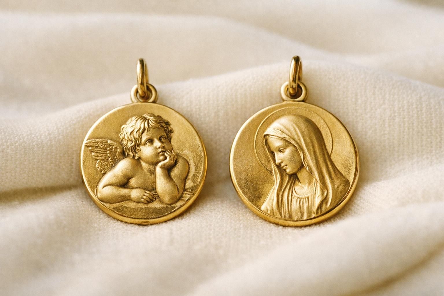 découvrez comment choisir entre une médaille de baptême représentant l'ange de raphaël ou la vierge marie, en fonction de vos préférences et de leur symbolique spirituelle.
